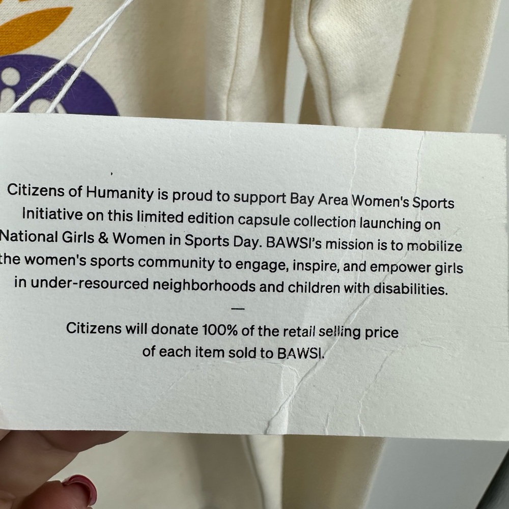 NWT Limited Edition Citizens of Humanity x Bawsi Sweatshirt Womens XL | AS 574 - Picture 3 of 8